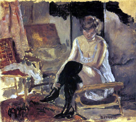Pierre Bonnard - Nude with black stockings